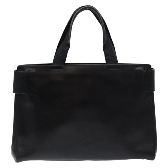 PRADA Hand Bag Leather Black Auth - Picture 1 of 16